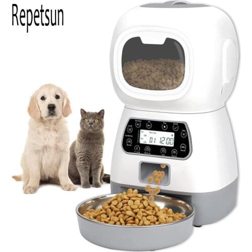 3.5L Automatic Pet Feeder Smart Food Dispenser For Cats Dogs Portion Controller Voice Programmable Timer Bowl Pet Supplies
