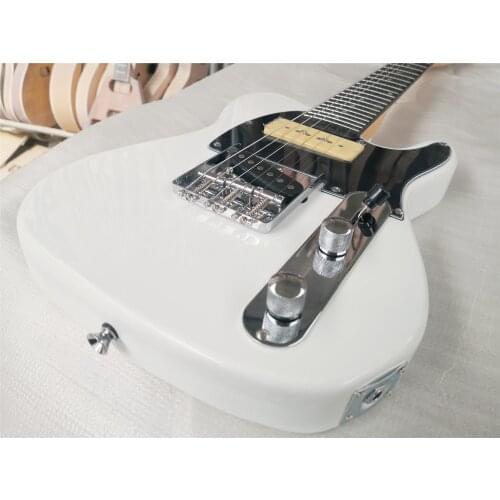 CUSTOM 6 string white guitar, childen guitar, kids guitar,P90 pickup,basswood body,black pickguard,maple neck