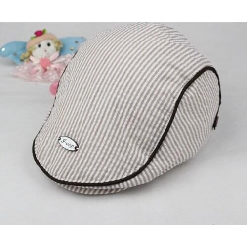 New baby caps spring and summer 0-2 years old beret childrens striped style hat baby hat newborn hats for baby boy