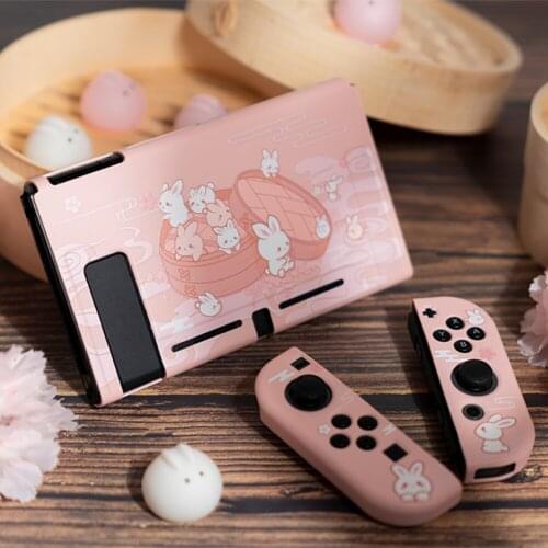 Steamed Bread Rabbit For Switch Protective Shell Split TPU Cover Housing NS Game Console Case Box For Nintendo Switch Access