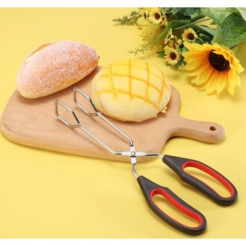 Long Handle Scissors Tongs Scissors Type Grilled Food Clip Barbecue Accessories Portable Tongs BBQ Tools