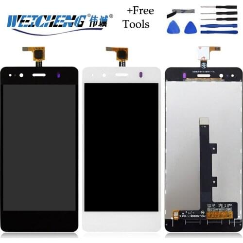 Para BQ Aquaris A4.5 pantalla LCD y Asamblea de pantalla táctil negro/blanco para BQ a4.5 lcd herramientas libres