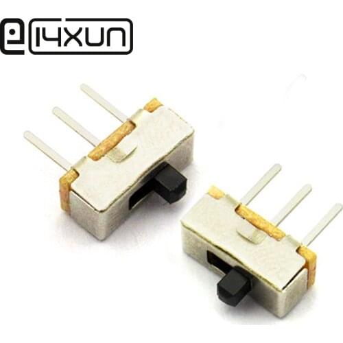 EClyxun 25PCS Interruptor on-off Mini Slide Switch SS12D00 3pin 1P2T Toggle Switchs Handle length 4mm G2 G3 G4 G5