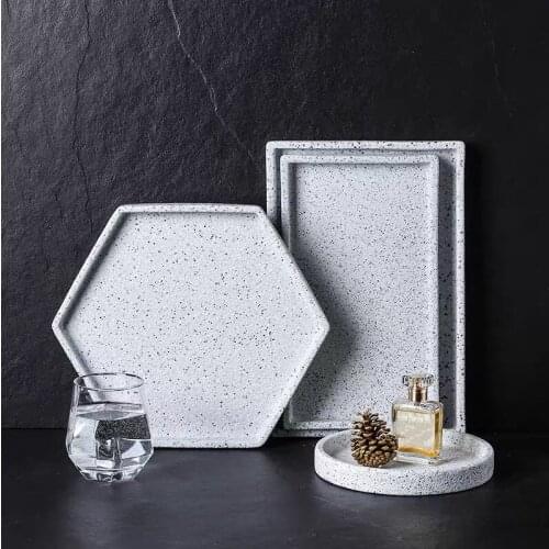 Concrete Storage Tray Mould Big Size Rectangular Geometric Cement Mold Home Deco Epoxy Resin Clay Silicone Mold Coaster Mold