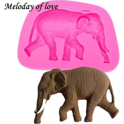Animal soap mold chocolate Party DIY Elephant fondant cake decorating tools silicone mold dessert decorators moulds T0042