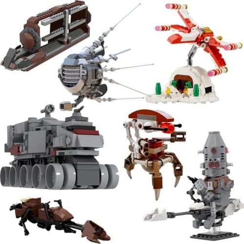 Star Space Series Accurate Clone Tank Building Blocks Vandal Robot Fig 003976 Military Weapon Bricks Toys for Kids Gifts