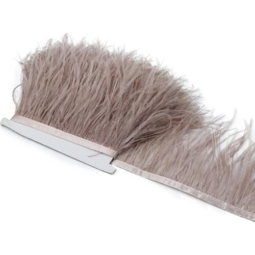 2Meters High Quality Ostrich Feathers Trim Fringe DIY Wedding Clothes Sewing Carnival Dress Accessories Plumes Ribbon For Crafts