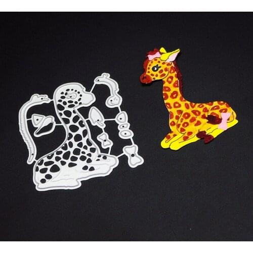 SCD012 Giraffe Deer Metal Cutting Dies For Scrapbooking Stencils DIY Album Cards Decoration Embossing Folder Die Cutter Tools