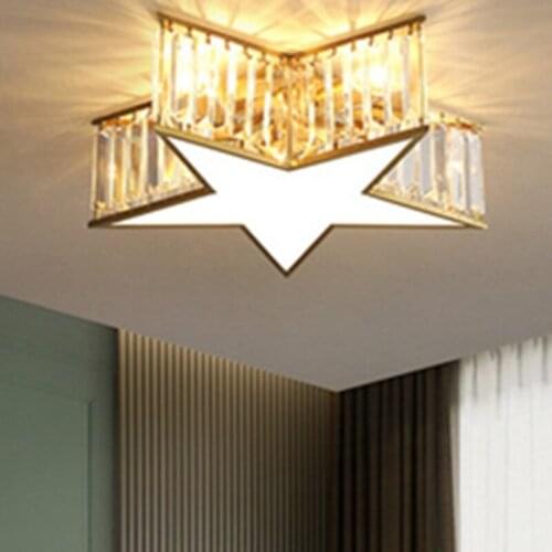 Postmodern Ceiling Lamp Copper Acrylic Body LED Bedroom Study Lamp Nordic Minimalist Design Pure Copper Interior Ceiling Lamp