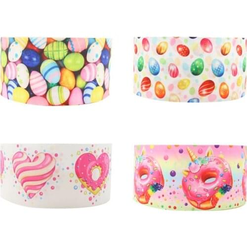 Q&N ribbon Candy Cartoon Printed Grosgrain/FOE Ribbon Glitter Ribbon Webbing Belt 50yards/roll Free Shipping