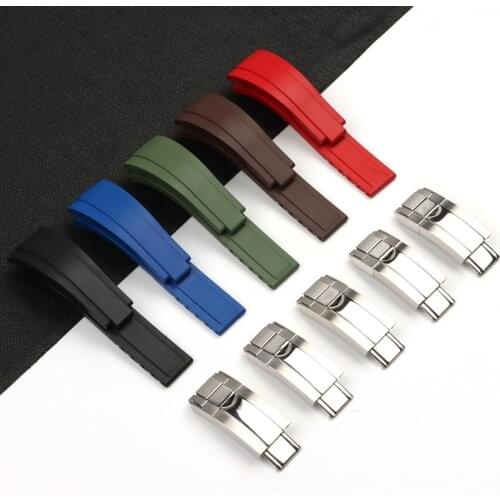 New 20mm Silicone Fluorine Rubber Waterproof Watchband For Role Strap Oyster Perpetual Yacht-Master COSMOGRAP Sub-mariner Watch