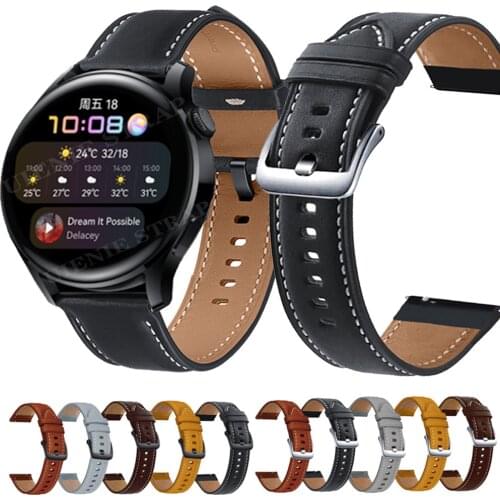 For Huawei Watch 3 Strap GT 2 46mm Genuine Leather Band 22mm Watch Strap Bracelet Watchband Replacemen Wristband Watch3 ремешок