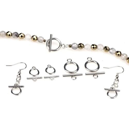 Toggle clasps 6set/lot High Quality Stainless Steel OT Clasps Round Connectors for DIY Bracelet Necklace Jewelry Findings Making