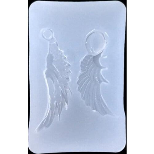 Wing Shape Silicone Mold Pendant Necklace Earrings Hair Ring Clay UV Epoxy Resin Dried Flower Resin Decorative DIY Hand Crafts