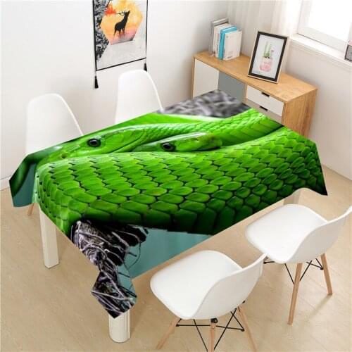 Snake Tablecloth polyester Hotel Picnic Table Rectangular Table Covers Home Dining Tea Table Decoration