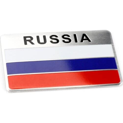 TAIHONGYU Universal Fashion Car Styling Russian Flag Stickers Emblem Badge Decals Decoration Decal
