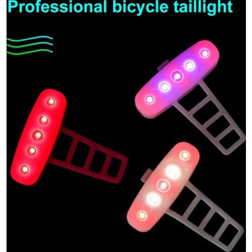 Bicycle Safety Light Rechargeable Waterproof USB Anti-collision Light Silicone Tail Light Bicycle Accessories 30h Lithium Batte
