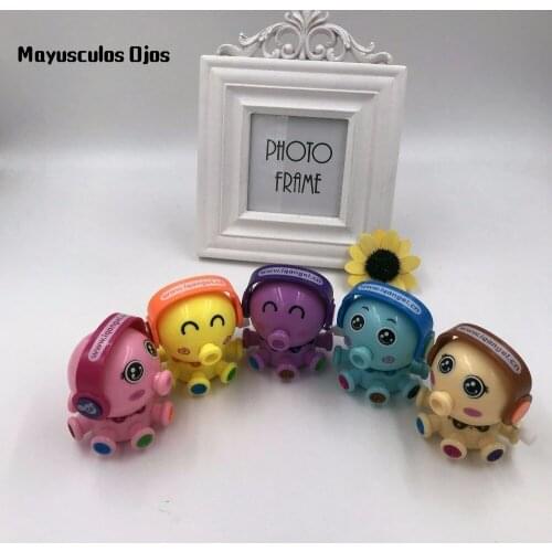 YLB 1PC On Chain Alpinia Oxyphylla Classic Toys For Children Baby Toys Ocean Animal Spring Toot Toot Small Octopus Oyuncak