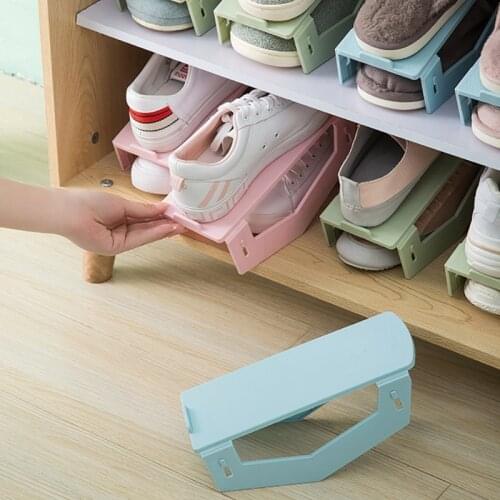 *2021Double-layer Adjustable Shoe Storage Bag Modern Shoe Rack Shoe Cabinet Closet Stand Shoes Storage Rack Shoebox