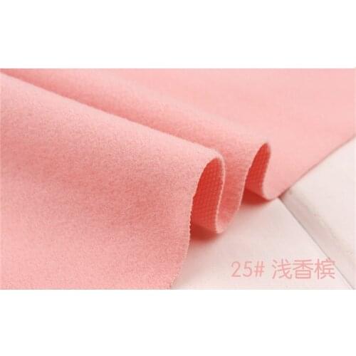 25# light champagne 1 meter one side brushed Imitation woolen garment fabric for DIY colthes overcoat skirt suit dress material