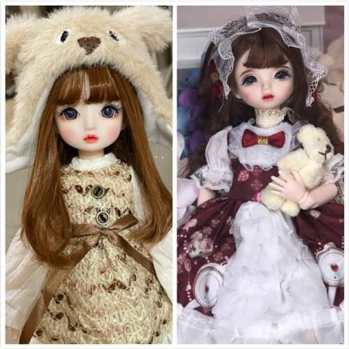 30cm Plastic girl doll handmade painted face doll as gifts