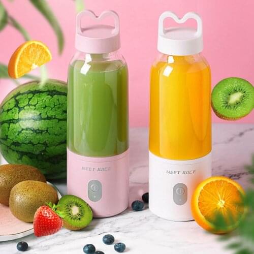 450ml Portable Juicer Electric USB Rechargeable Smoothie Blender Machine Mixer Mini Juice Maker Fast Food Processor Mobile Mixer