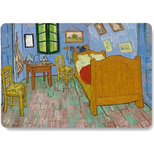 The Bedroom Van Gogh Painting Pattern Laptop Case For MacBook Pro Retina Air 12 13.3 15inch New Pro 16 Cover Shell