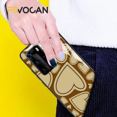 Colorful Love Phone Case For Huawei P30 P40 P20 Lite E Pro 4G Honor 10 10i 20 30 Plus 8X 9X Nova 5T Heart Cover Latte Coffee