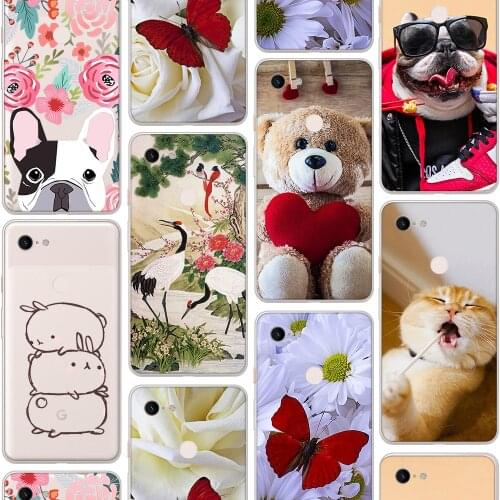 Ciciber Luxury Animal Cute Case for Google Pixel 5 4 3 2 XL Soft Silicone Cover for Google Pixel 4a 3a XL Funda Coque Shell Capa