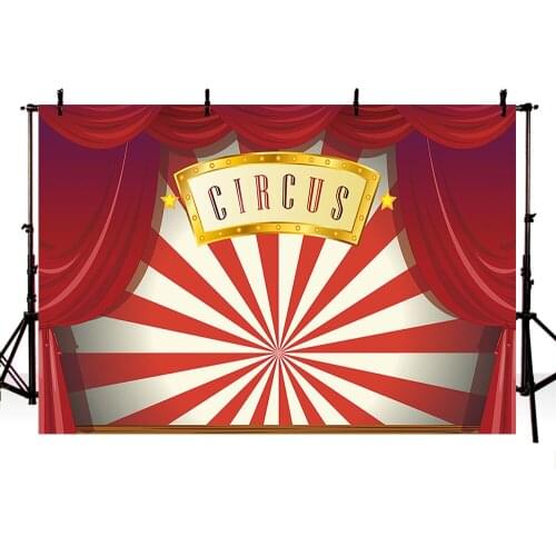 Mehofoto Circus Birthday Party Photo Backgrounds for Photography Kids Birthday Party Backdrop Cartoon Theme Party Props 735