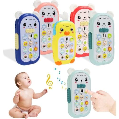 Baby Gutta-percha Toy Face Changing Music Mobile Phone Baby Toys Sleeping Artifact Simulation Telephone Early Educational Toy