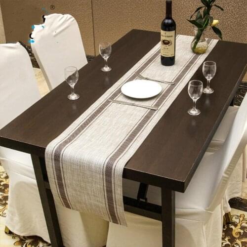 European table flag placemat striped placemat 30 * 135CM pvc hotel table runner mat washable placemat wholesale