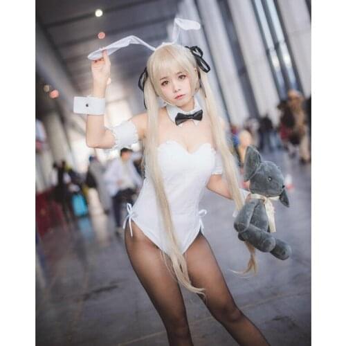 Sexy Women Maid Cosplay Swimwear Anime Onesies Neck Halter One Piece Swimsuit Adult Body Suit Bunny girl Bodysuit Thong Zipper