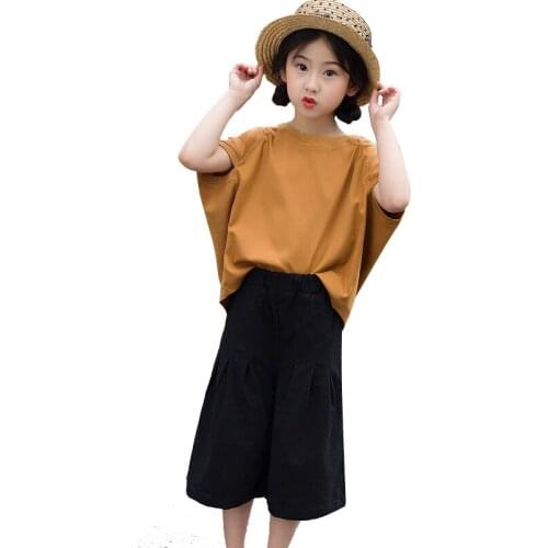 Summer 2021 Baby Girls Clothes Sets Outfits Kids Clothes Short Sleeve +Pants Children Clothing Set 3 4 5 6 7 8 9 10 11 12 Years