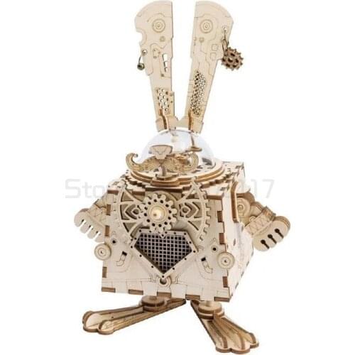 Ferris wheel music box manual DIY carousel decoration girl heart birthday gift wooden music box