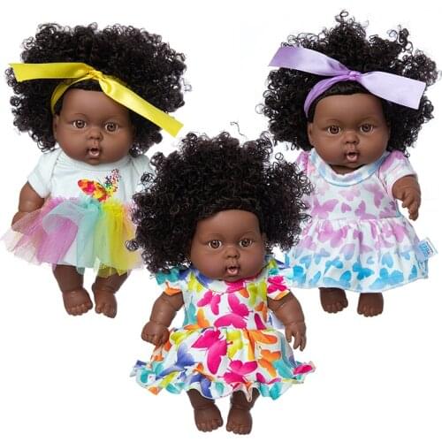 New 1pcs 20cm multi style African black baby explosion head black skin baby toy