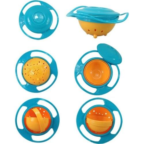 2015 New Childrens Toy Tumbler Bowl Saucer Gyro Baby Rice Bowl Gift RERI889