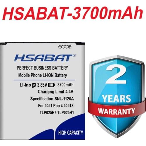 Original HSABAT 3700mAh Battery For Alcatel OneTouch POP 4 OT-5051X OT-5051D 5051X 5051M 5051D 5051J TLP025H7 TLP025H1