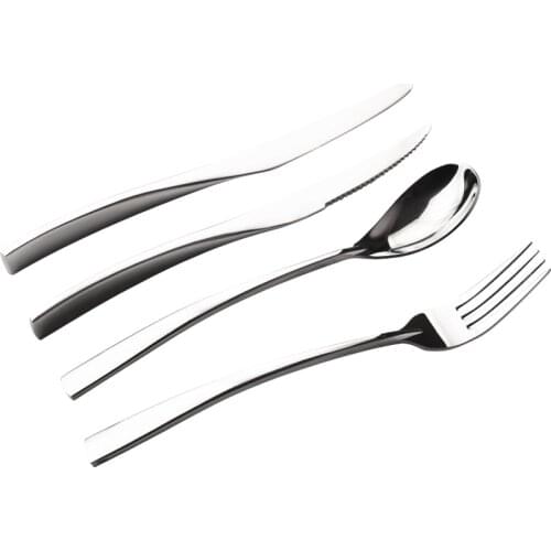 Luxury Cutlery Tableware Steak Knife Spoon and Fork Dinnerware Set Table Service Full Tableware Stainless Steel Zero Waste Gift