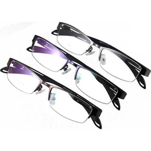 RUI HAO EYEWEAR Eyeglasses Frame Men Stainless steel Eyewear Frames Fashion Rectangle Design Optical Spectacles oculos masculine