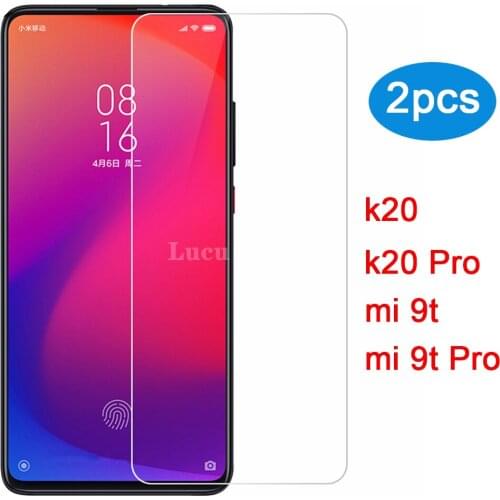 2pcs glass for Xiaomi Redmi k20 pro mi 9t pro tempered glass screen protector on Xiaomi xiomi k 20 9 t t9 mi9t Transparent film