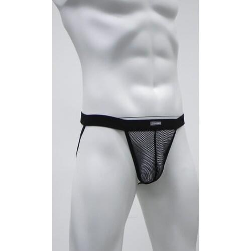 Hot sell Men Tight Thong Jockstrap Underwear Sexy G String Mesh Comfortable Backless Breathable Jock Strap Erotic Homme G-String
