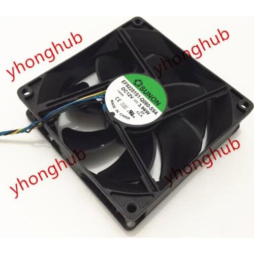 SUNON EF92251S1-Q060-S9A Server Cooling Fan DC 12V 3.96W 90x90x25mm 4-wire