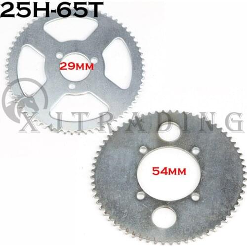 29mm 54mm 25H 65T Tooth 2 Stroke Mini ATV Rear Chain gear Sprocket plate For 47cc 49cc Pocket Bike Quad 4 Wheeler Scooter