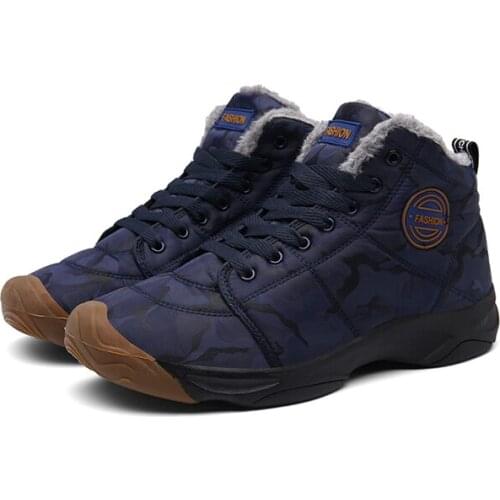 Winter Running Shoes For Men Women Couple Warm Waterproof Snow Boots Slip-on Ankle Boots For female Male Sneaker Outdoor Shoes