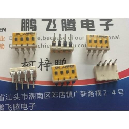 1PCS Original French APEM IKN0400000 low-profile dial code switch 4-bit straight plug 2.54 spacing flat dial 4P