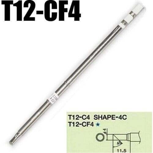 2pcs/lot T12 welding tip T12-CF4 lead-free soldering iron tip for HAKKO FX-951/FX-952 soldering station