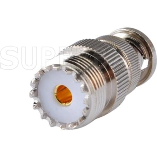 Superbat 5 pcs BNC-UHF RF Adapter BNC Male Plug to UHF Female Jack straight Coaxial Connector