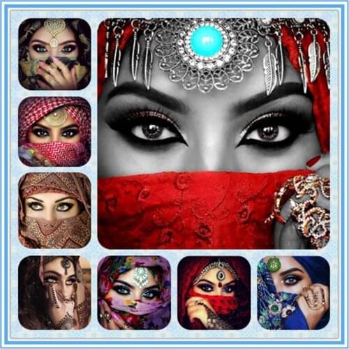 Diamond Paintings Kit Angel Eyes, Indian Beauty, Diamond Embroidery, Home Decor, Diamond Mosaic Art, Girl Pictures, Crafts