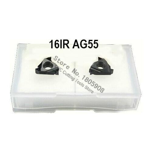 Free shipping 2PCS 16IR AG55 PCD Inserts , CNC PCD Bits Suitable For Lathe Tools For SNR0016Q16 Turning Tools